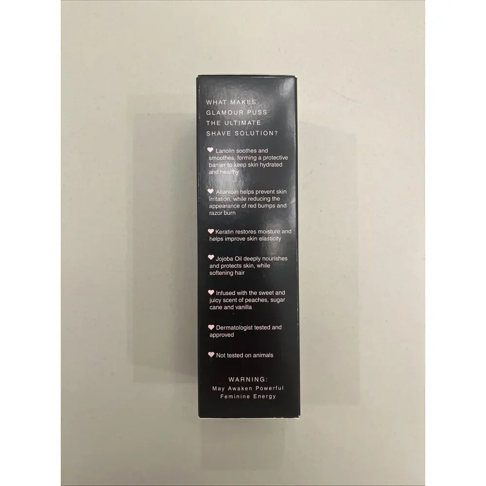 Brand New In Box Booty Parlor Glamour Puss Shave Cream 8oz Lanolin Cruelty Free